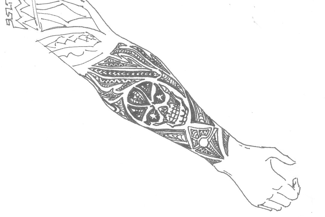 Projet 'Tribal', faisant suite à l'actualisation d'un tattoo ancien sur l'épaule et le biceps